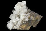 Columnar Calcite Crystal Cluster on Quartz - China #163999-2